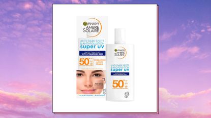 Collage image showing Garnier sunscreen SPF 50 