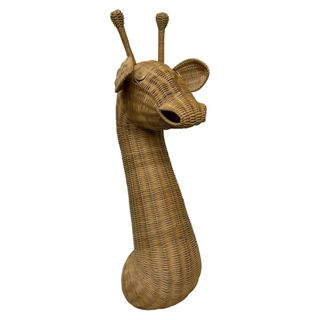 Handmade Rattan Giraffe Wicker Head Wall Décor