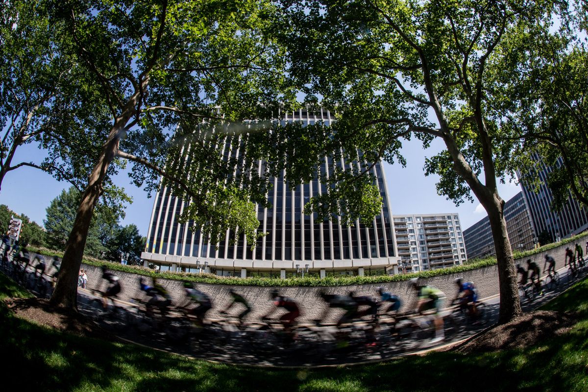 Riding amongst the trees in the Crystal City