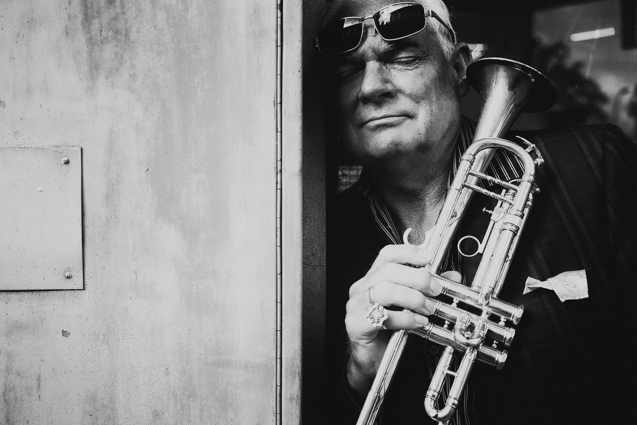 Trumpet, vintage, dark, art, jazz, trumpet player, close-up, music, fun, street, passion, atmospheric mood, history, music, Jazzbar, city life, film noir,