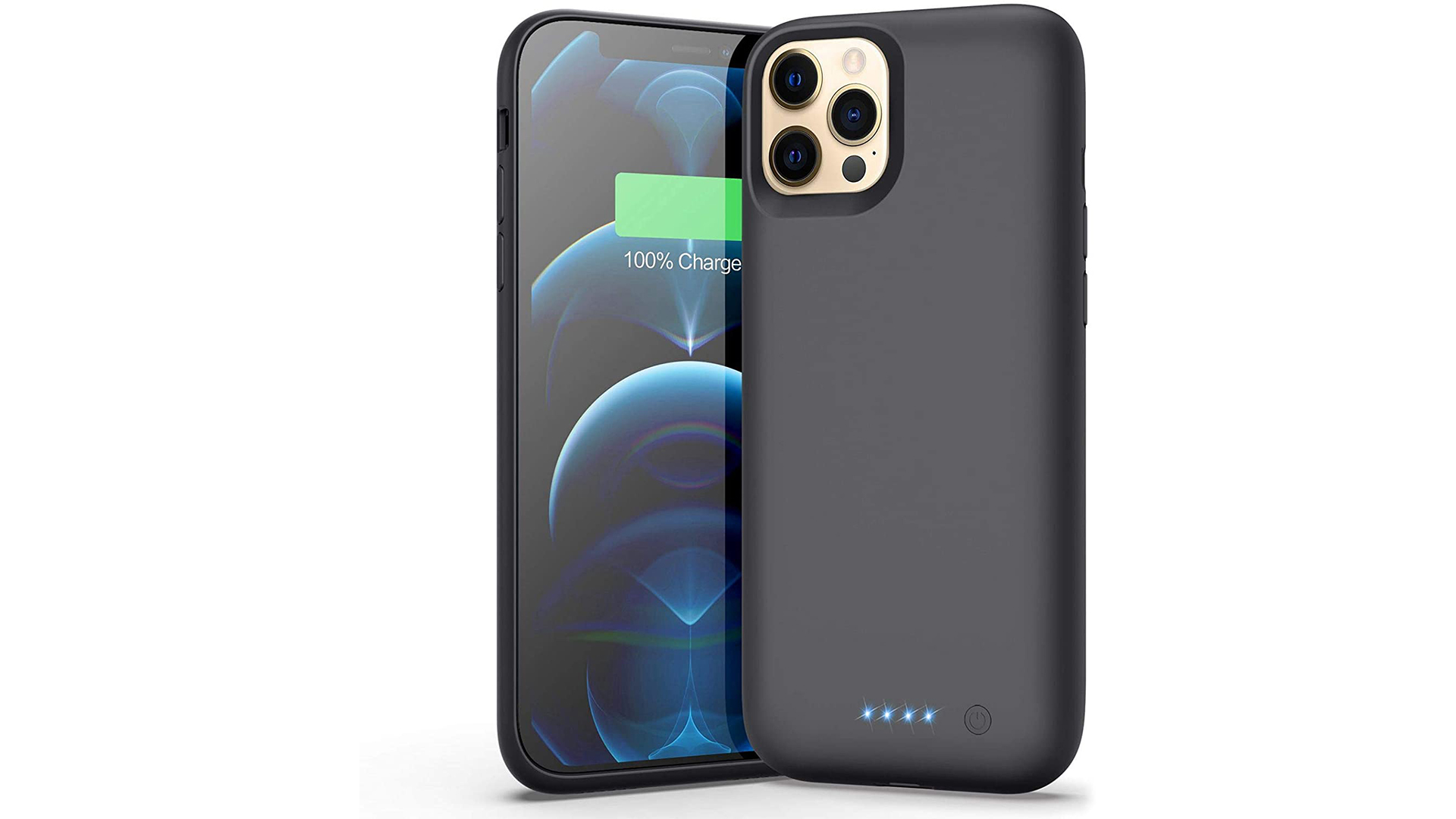 best iPhone 12 Pro Max battery case: Aonimi front and back view