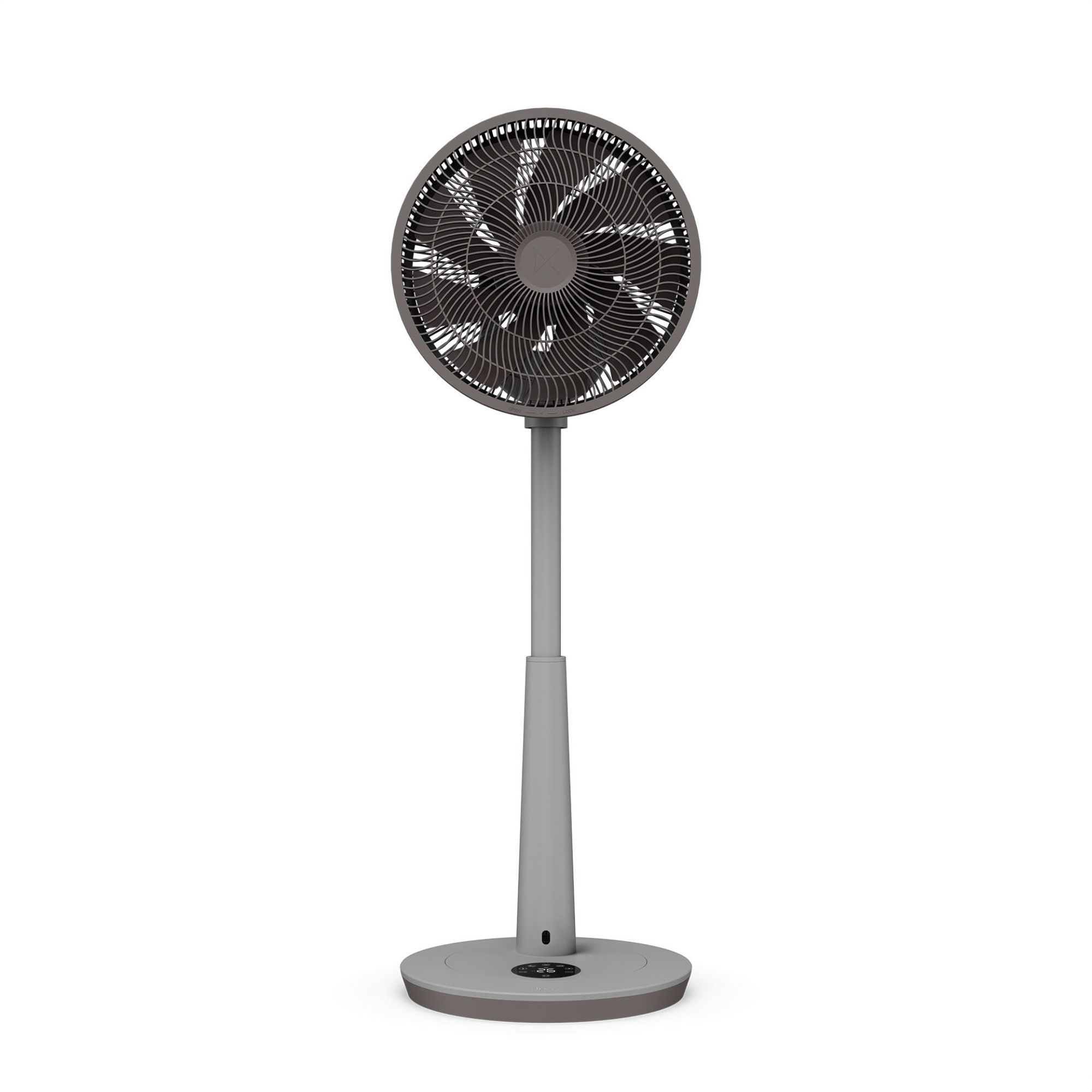 Cut-out of the Duux Whisper 3 fan in grey on a white background