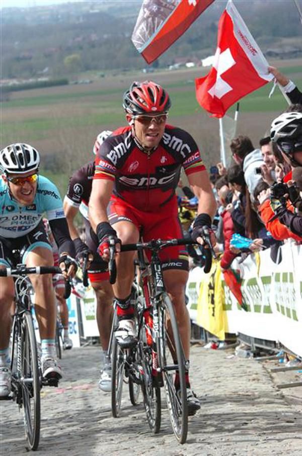BMC's Thor Hushovd tackles the Paterberg