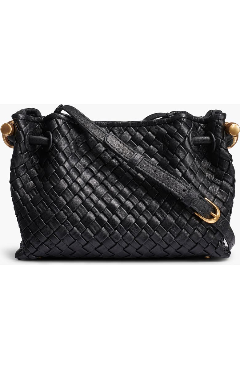 Cashmere Woven Leather Crossbody Bag
