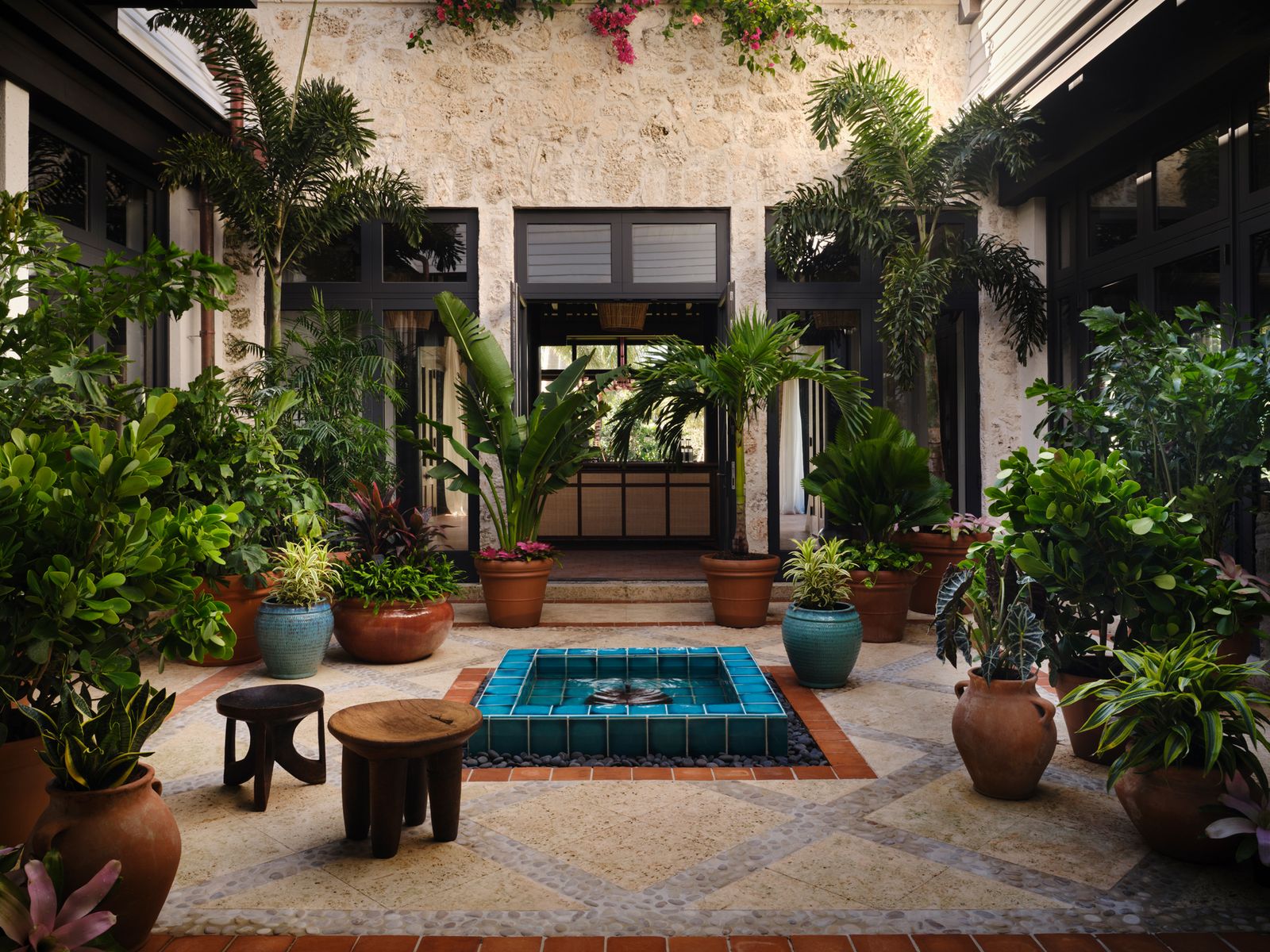 courtyard of tropical house