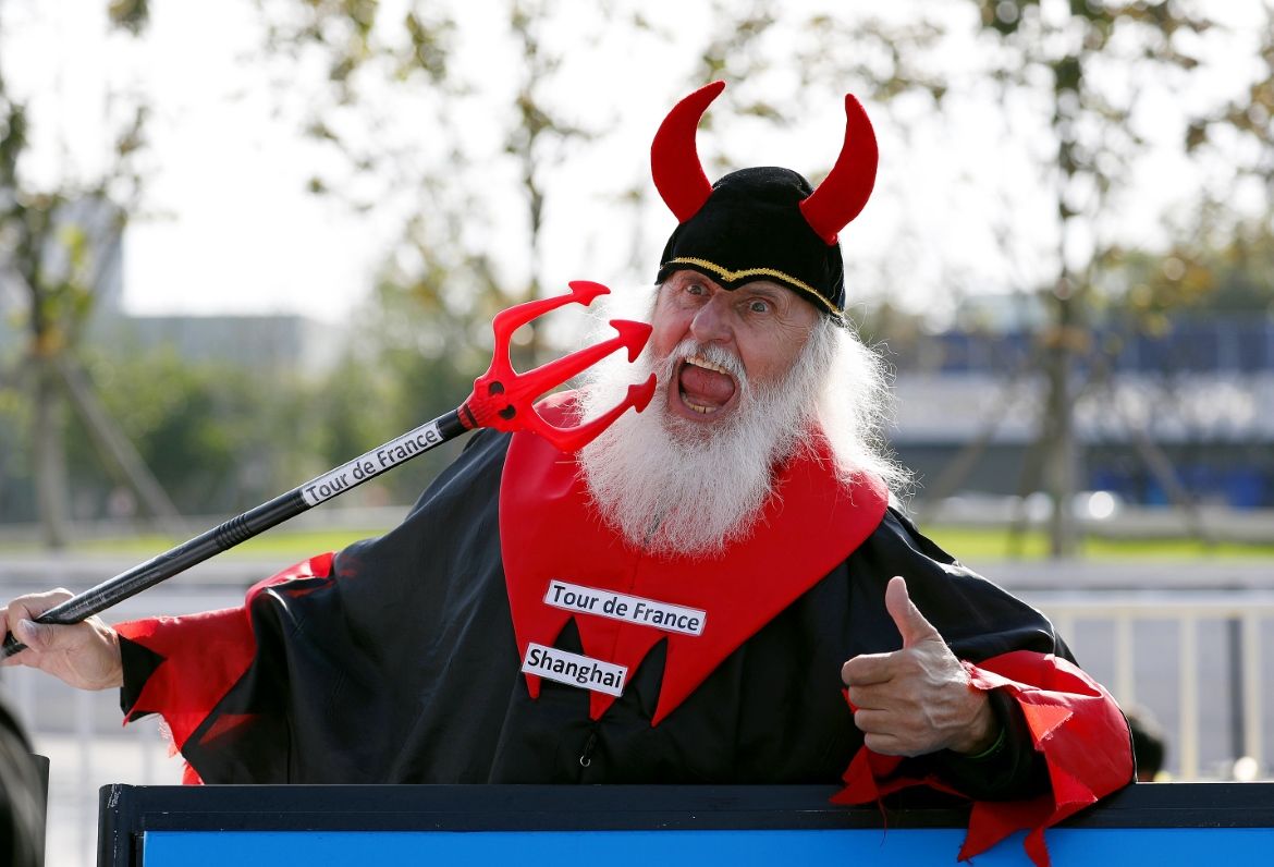 Didi the devil was also in Shanghai for the Tour de France criterium