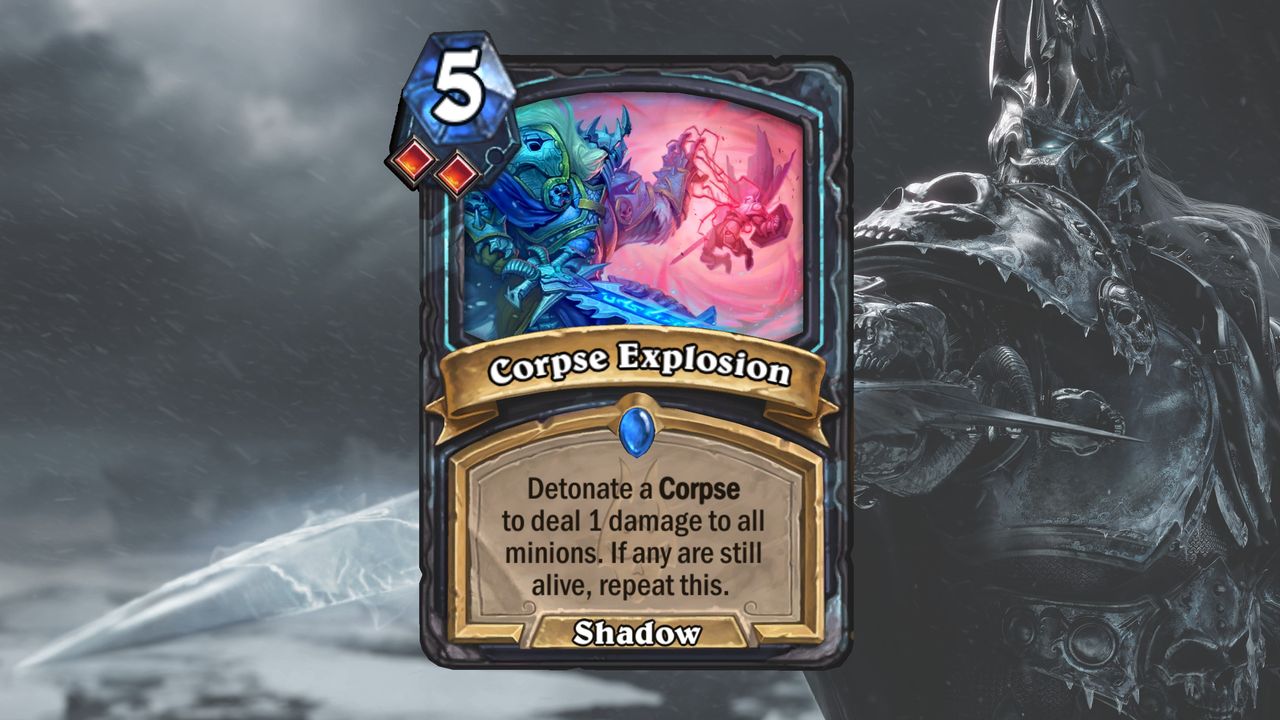Cards and art from Hearthstone's March of the Lich King expansion.