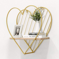 Afuly Gold Wall Shelf Metal Heart Floating Shelves | $16.99 at Amazon