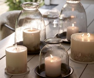 A table with The White Company Candles on