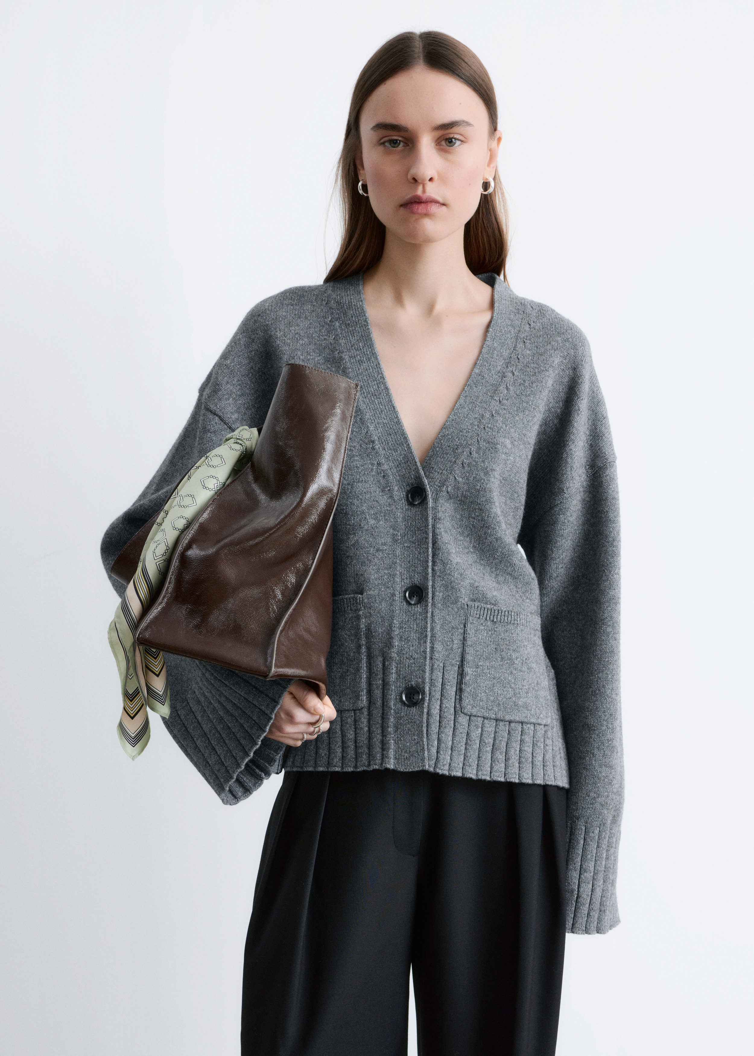 Tapered Knit Cardigan