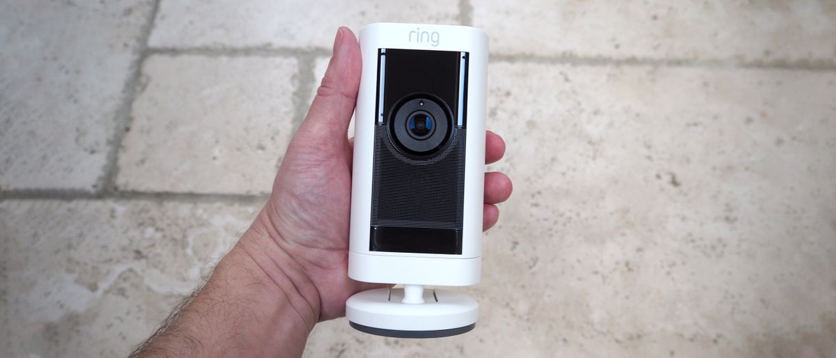 Ring Stick Up Cam Pro in a hand