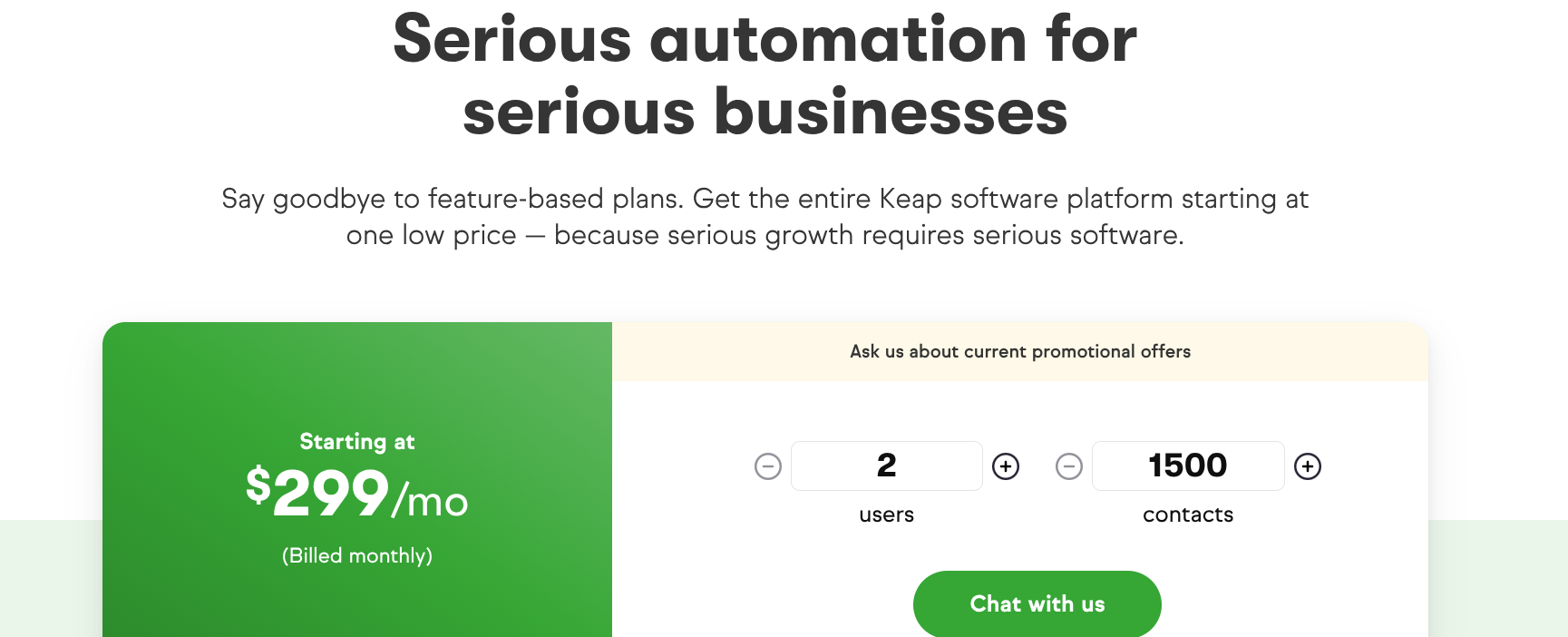 Keap CRM pricing