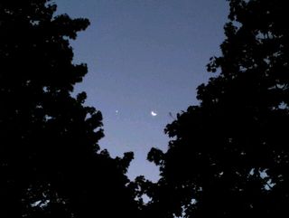 Venus and the Moon over West Orange, NJ