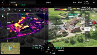 Mavic 3T Thermal Side by Side image of buildings