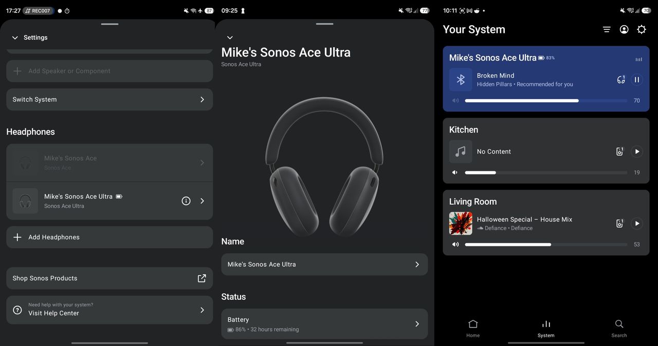 Sonos Ace Ultra app connection