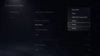 PS5 1440p setting