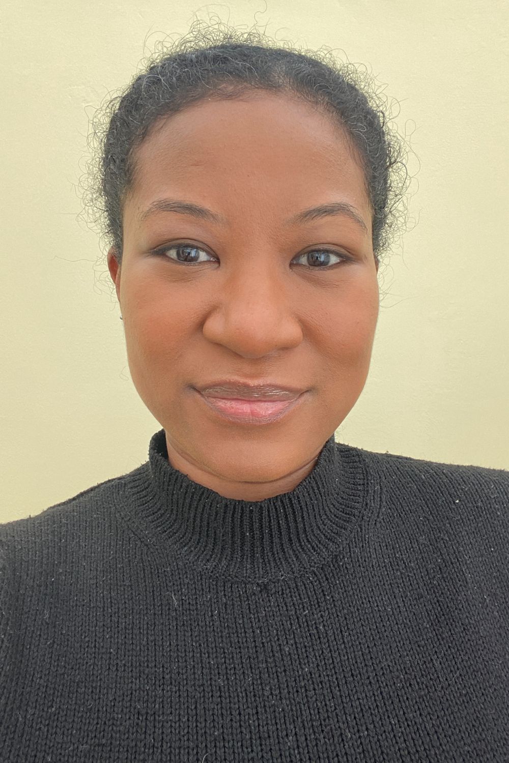 Freelance beauty journalist Jeanette Nkwate after applying Nars Sheer Glow foundation