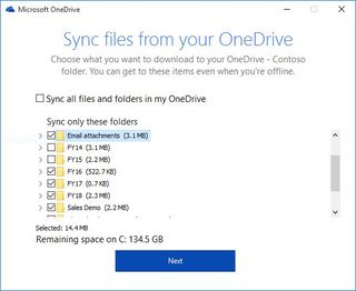 OneDrive Selective Sync