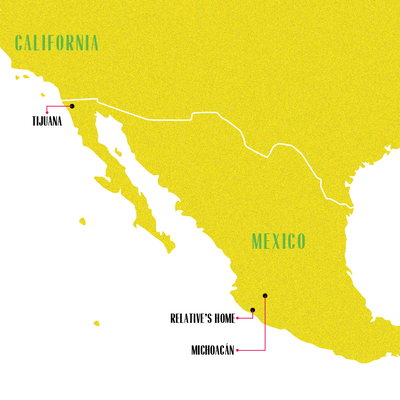 migrants, map