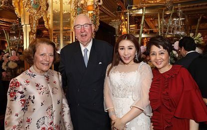 Lady Tessa Keswick, Sir Henry Keswick, Sabrina Ho and Angela Leong attend Sabrina Ho's birthday party