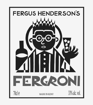 Graphic logo of Fergroni' bottle