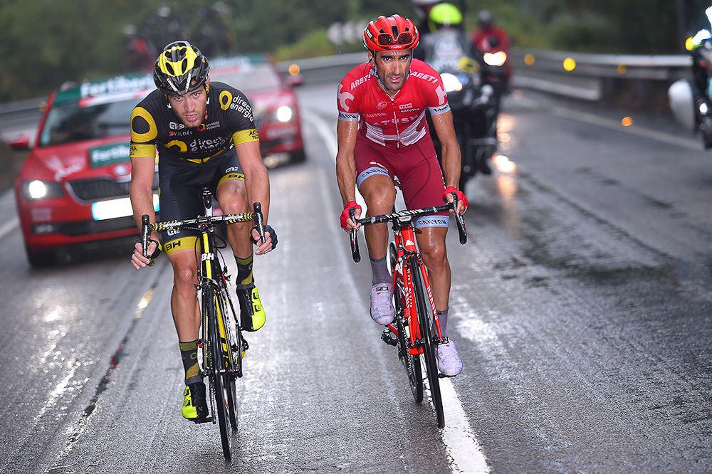 Julien Morice and Tiago Machado on the attack during stage 5 at the Vuelta