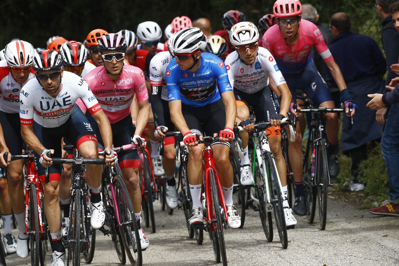 Giulio Ciccone (Trek-Segafredo) in the blue jersey