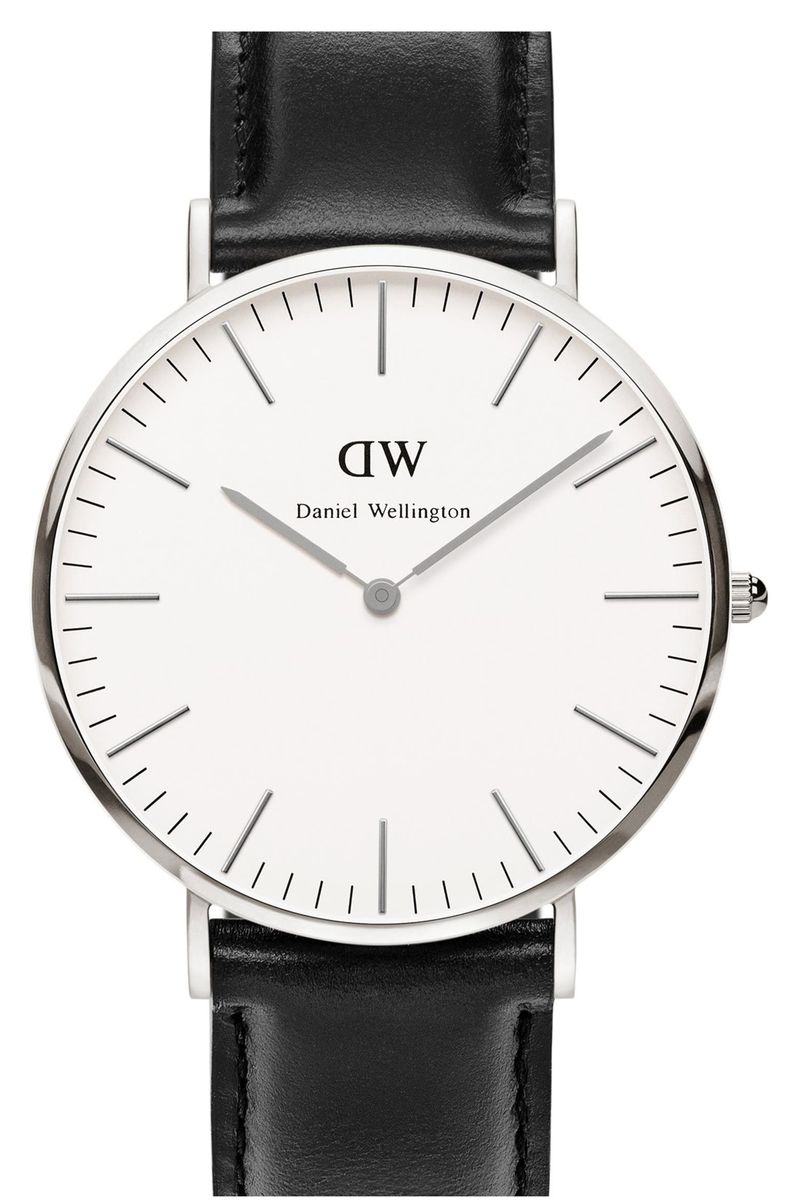 Daniel Wellington 'Classic Sheffield' Leather Strap Watch, 40mm