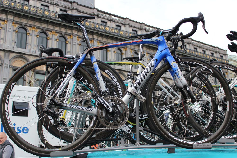 Vincenzo Nibali's bike got a make-over for Liege