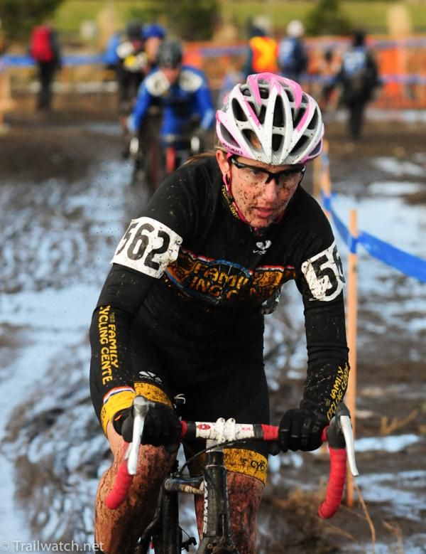 Kathy Pruitt (Family Cycling Center) with a solid lead