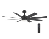 Celene 62 in. LED Indoor/Outdoor Matte Black Ceiling Fan:  now $199 at Home Depot