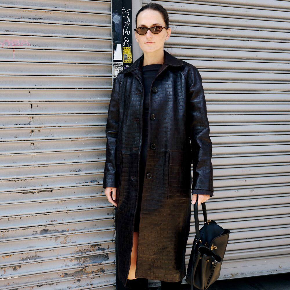 Eliza Huber wearing a COS coat.