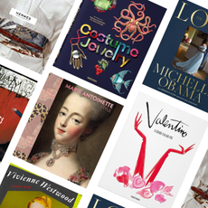 a collage of new coffee table books on fashion, art, film, and more