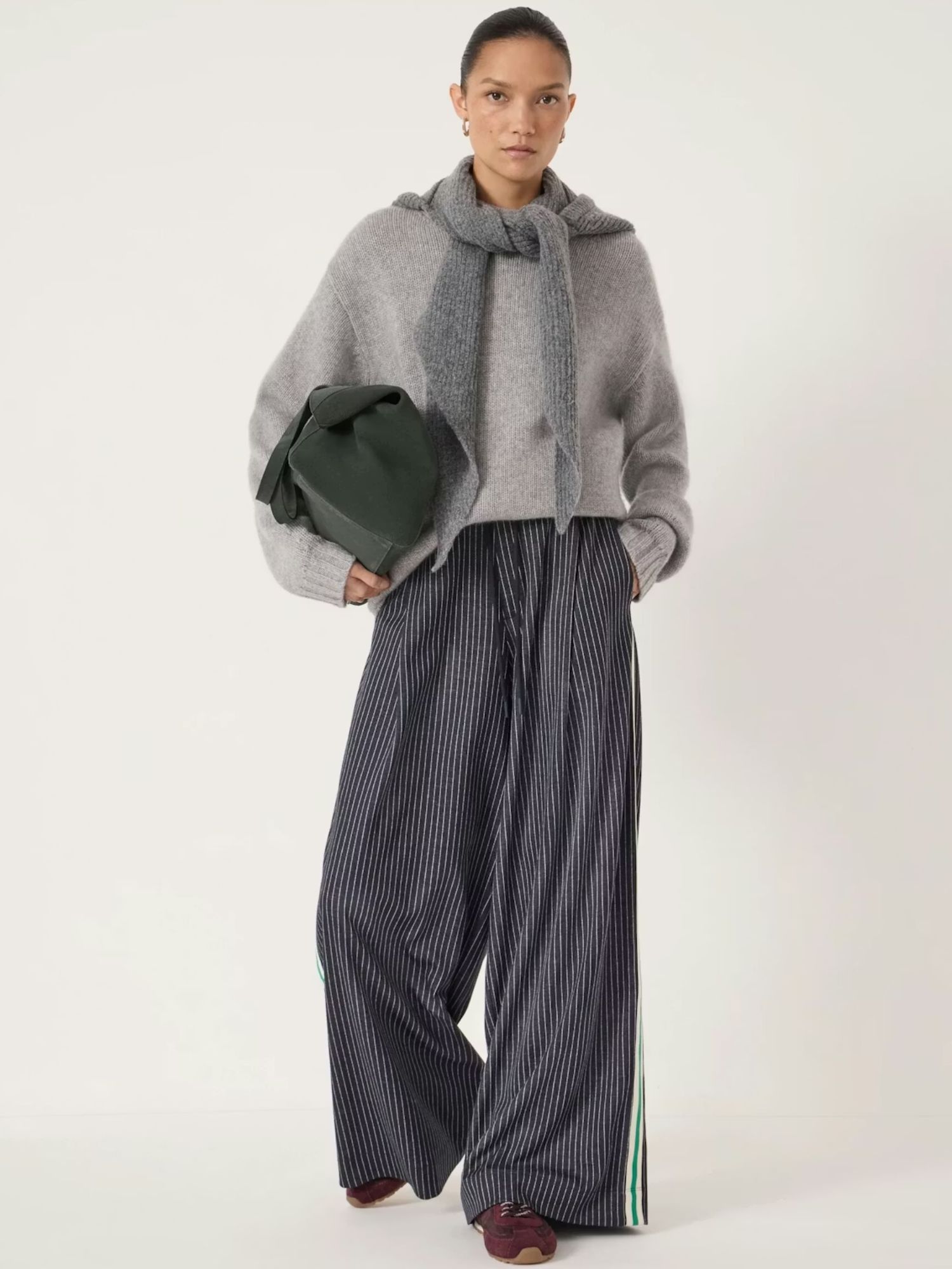 Hush Taylor Side Stripe Trousers on model