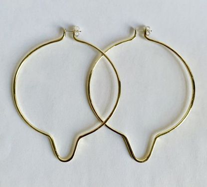 Lorraine West Jewelry Nipple Hoops in Brass