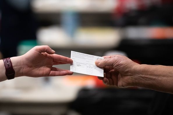 Vaccine card.