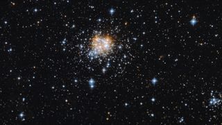 The open star cluster NGC 2002 glitters with stars in this image from the Hubble Space Telescope released on Dec. 5, 2022.