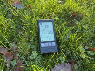 PRGR launch monitor in the grass