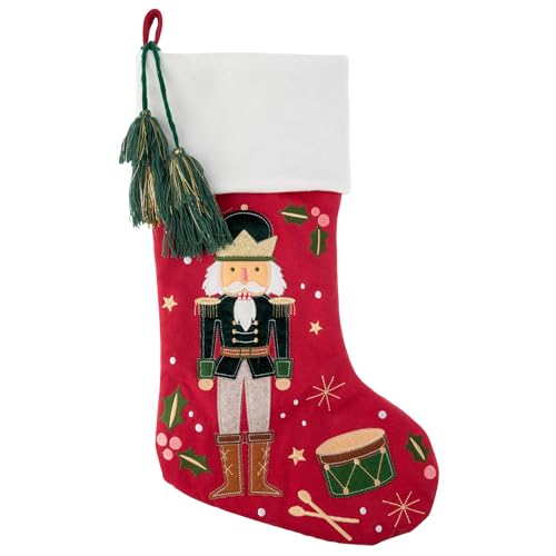 Stephen Joseph, Kids Christmas Stocking, Kids Holiday Stocking, Mantle Hanging Stocking for Kids, Great for Personalization, Mantle Hanging Stocking for Kids, Great for Personalization, Nutcracker