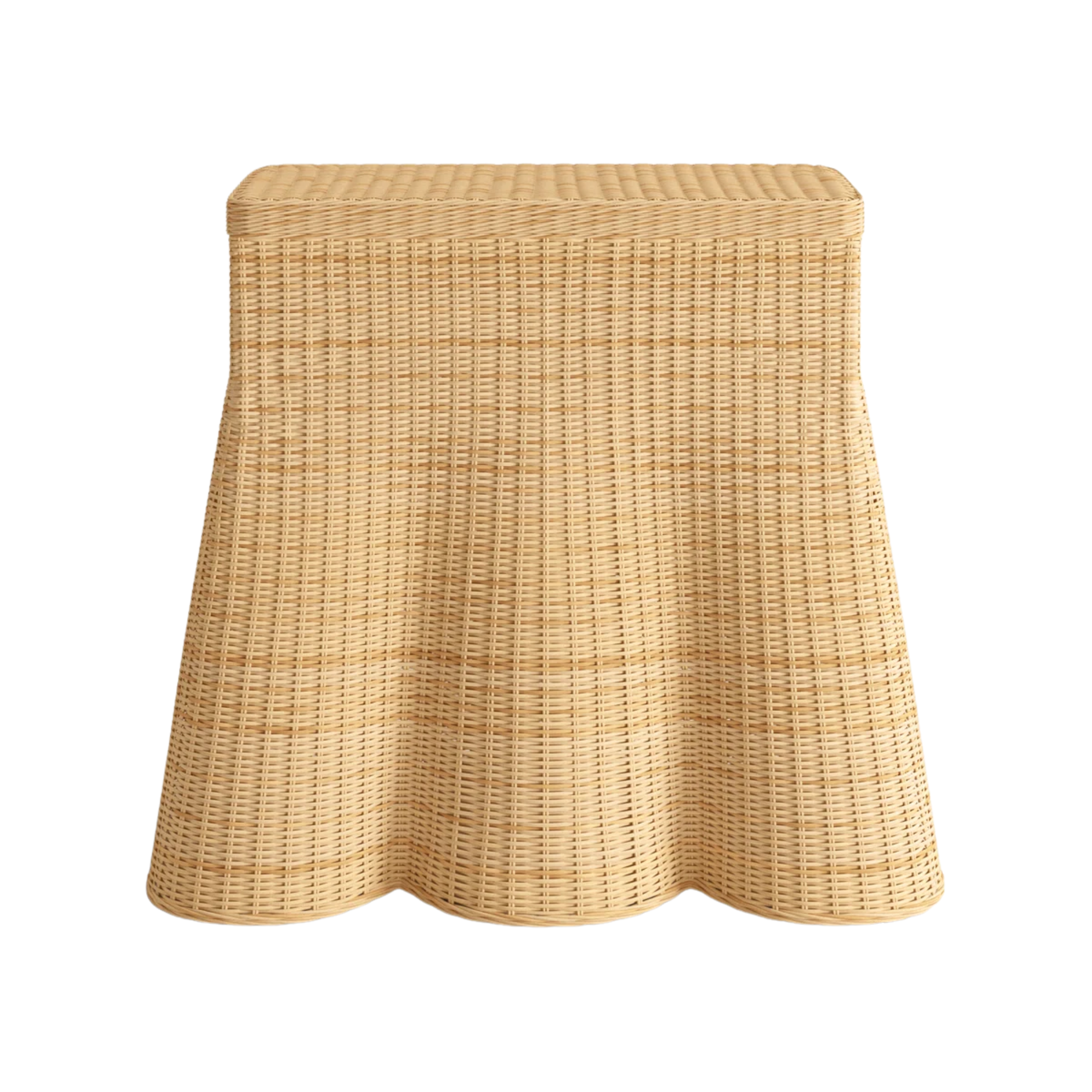 scalloped edge console table