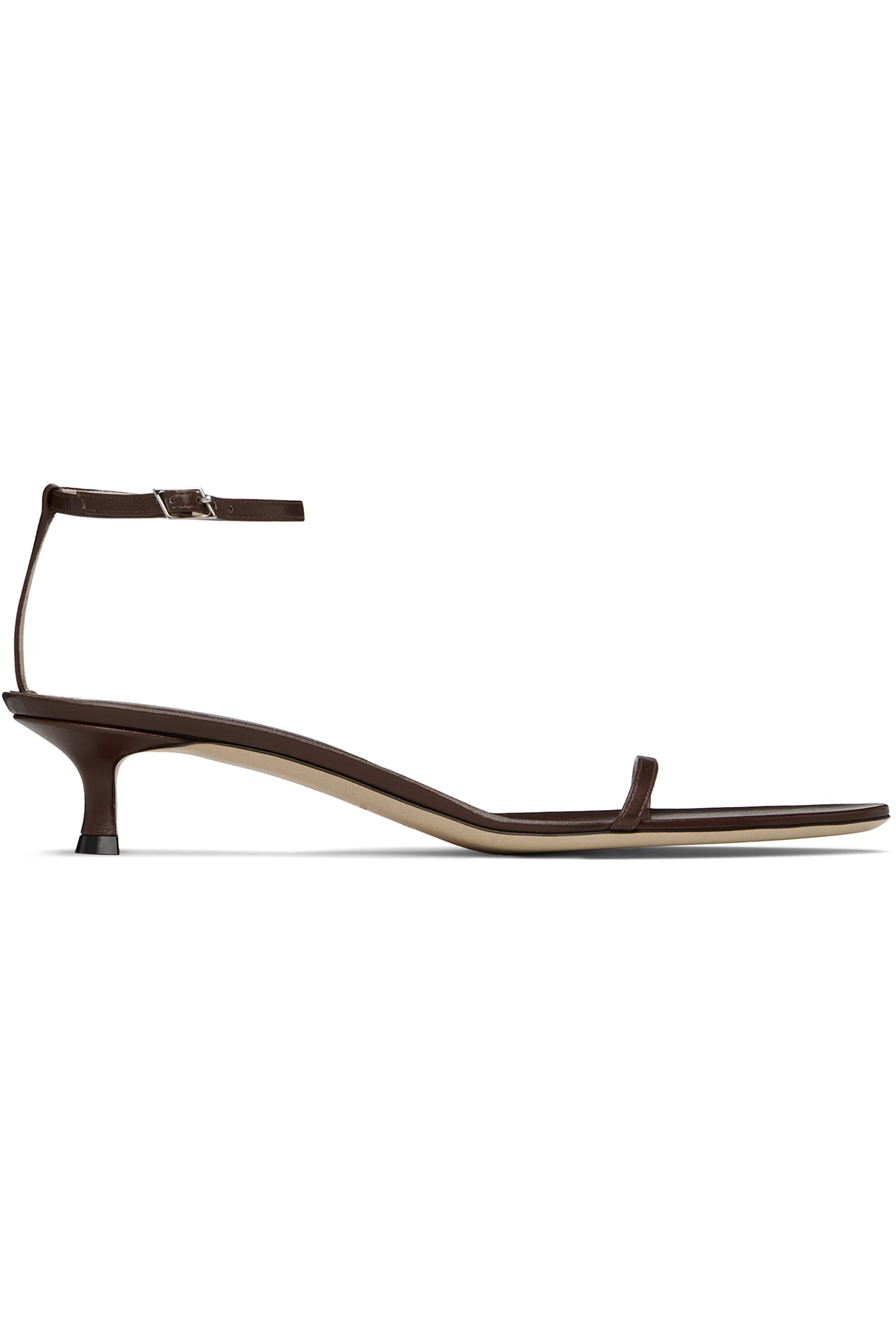 Ssense Exclusive Brown 35mm Double Strap Kitten Heeled Sandals