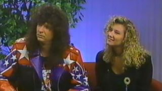 Alison Berns Stern and Howard Stern on the first TV version of the Howard Stern Show