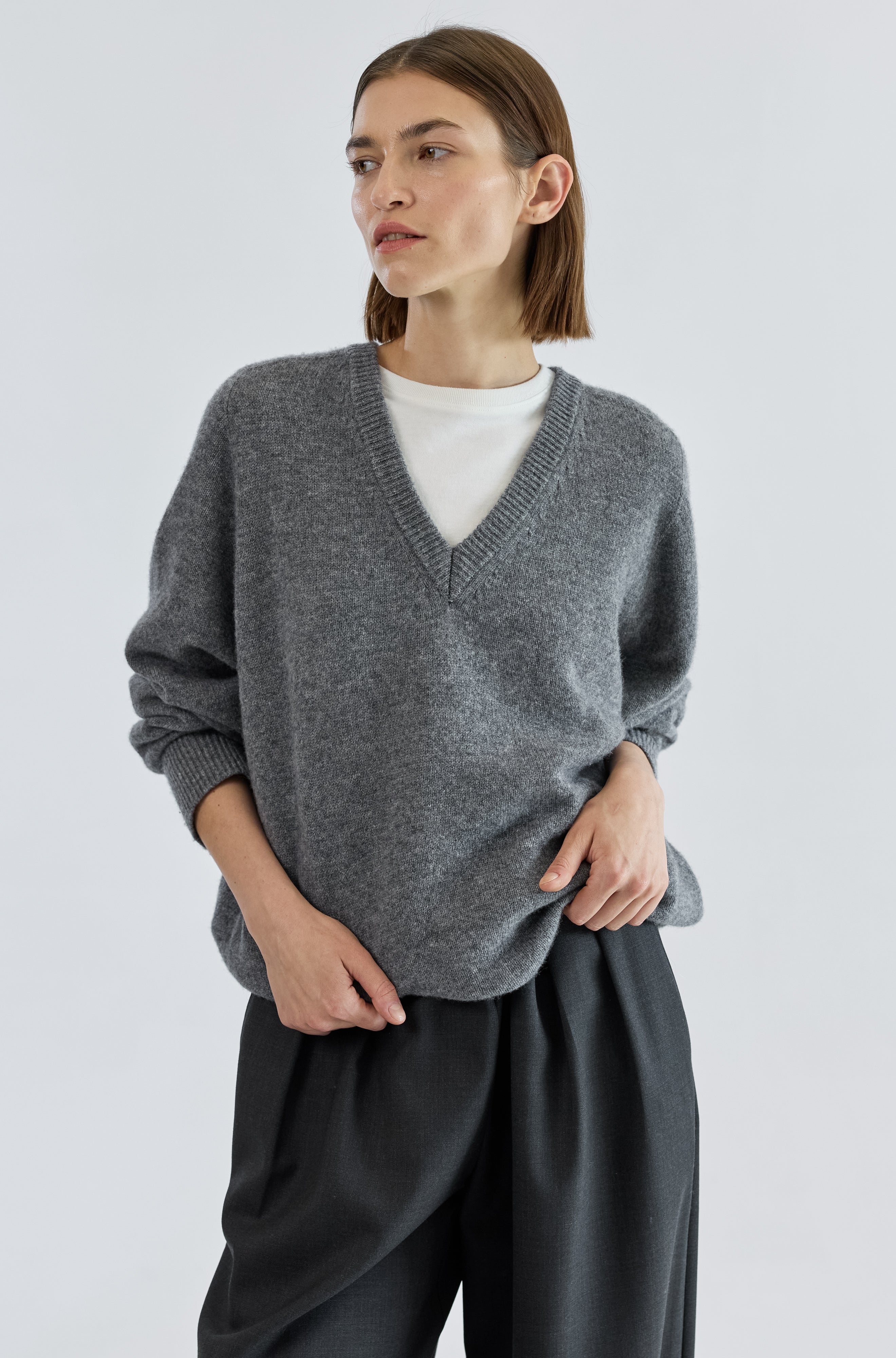 Wool V Neck Sweater