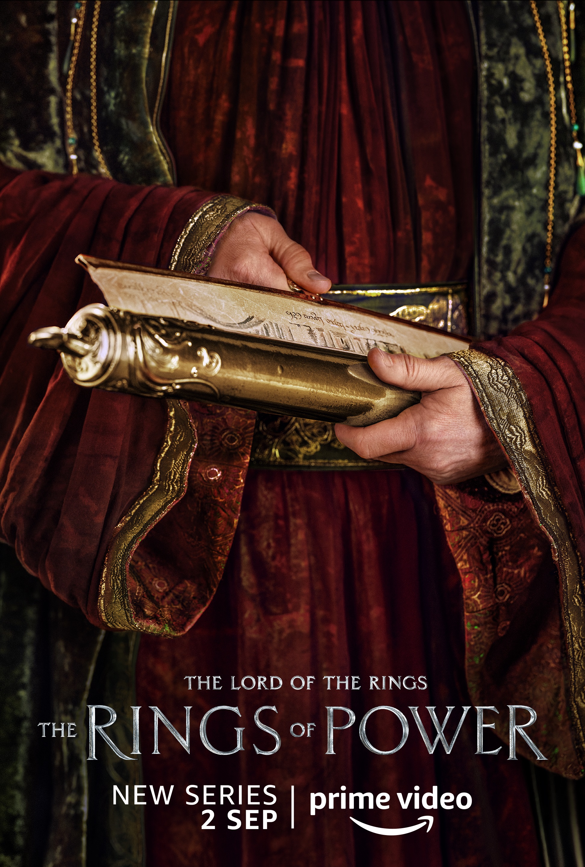 A human scholar character poster for Lord of the Rings: The Rings of Power