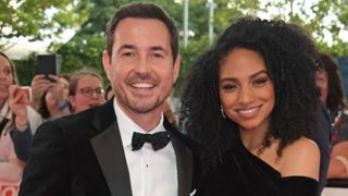 Martin Compston and his wife Tianna Chanel Flynn attend the National Television Awards 2021