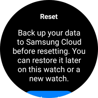 Samsung Galaxy Watch 4 Reset Screenshot