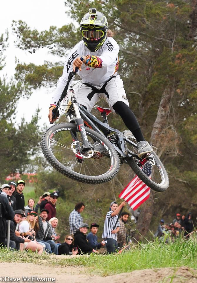Riders seemed eager to entertain the big crowds at the top of the course
