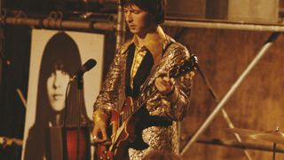 Eric Clapton of British rock group Cream performs on the TV show &#039;Ready Steady Go!&#039; in London in 1966. 