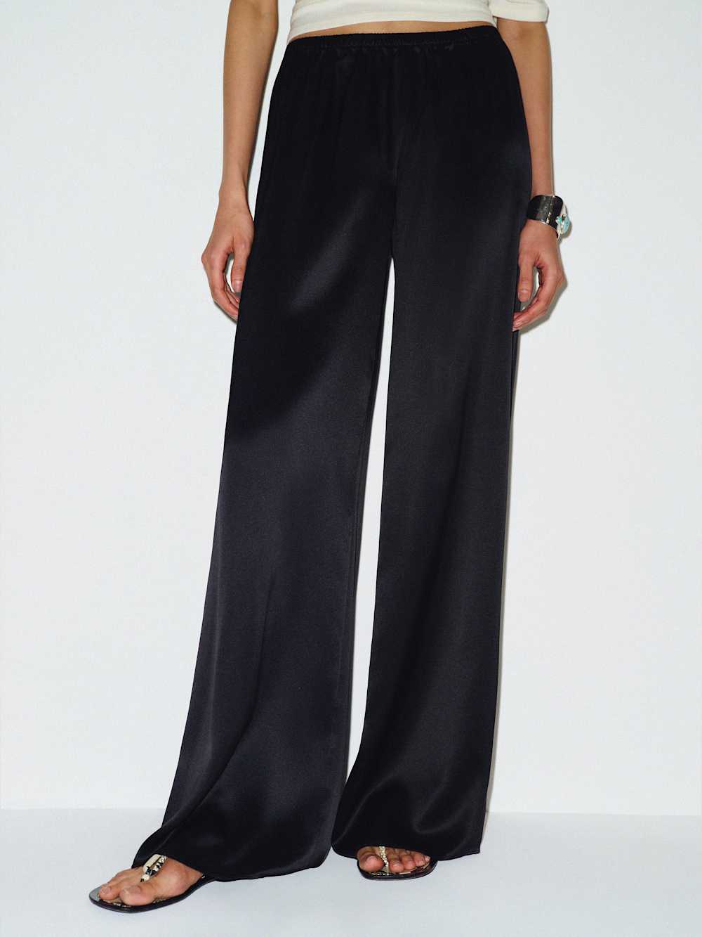 Celine Low Rise Silk Wide Leg Pant