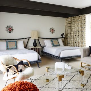 bedroom with white bedding